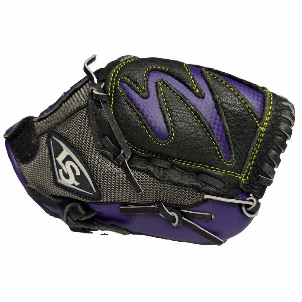 Louisville Slugger T-Ball Glove Purple Black 10" RHT Softball Baseball Diva